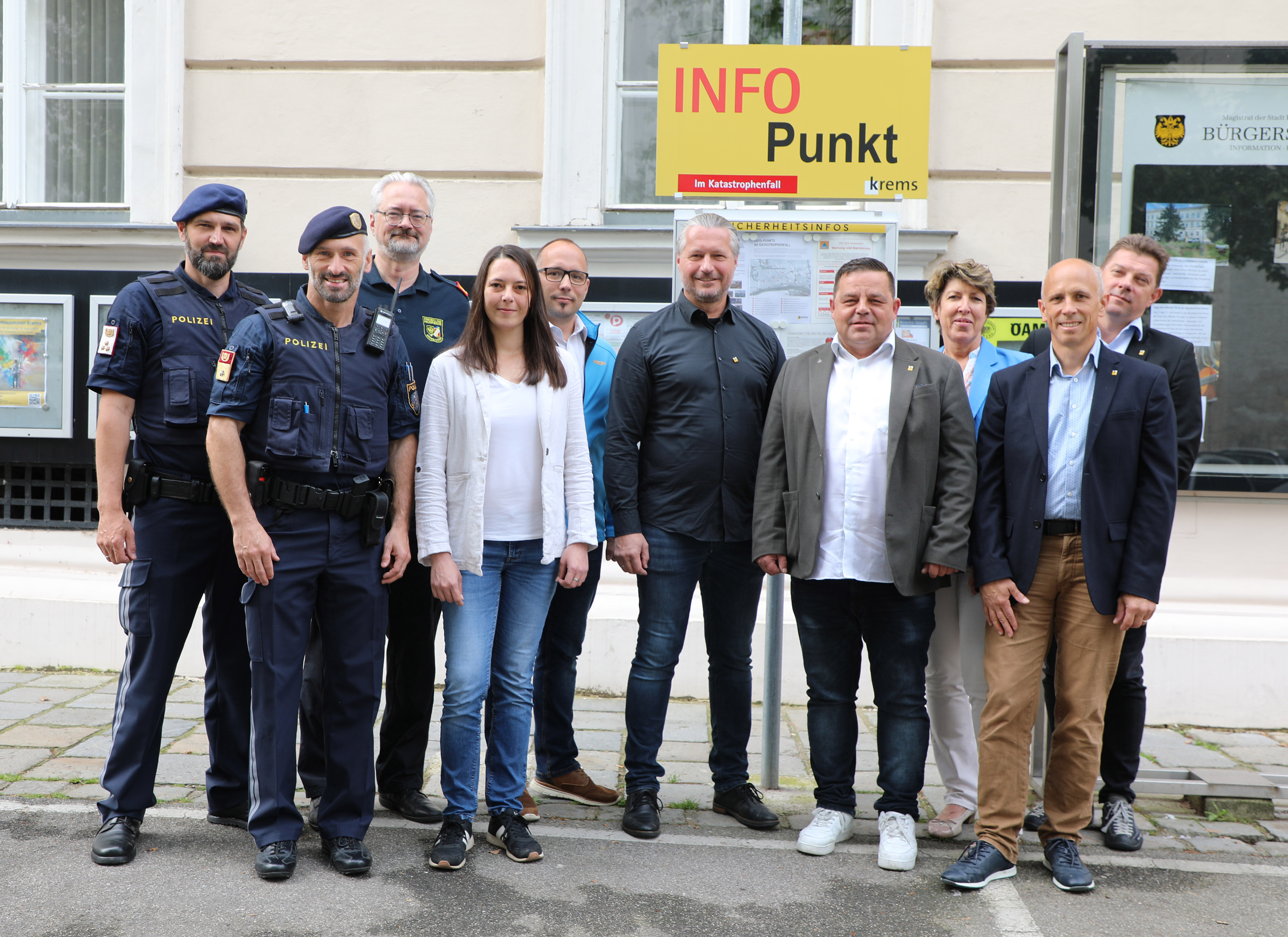 Info-Punkte im Katastrophenfall