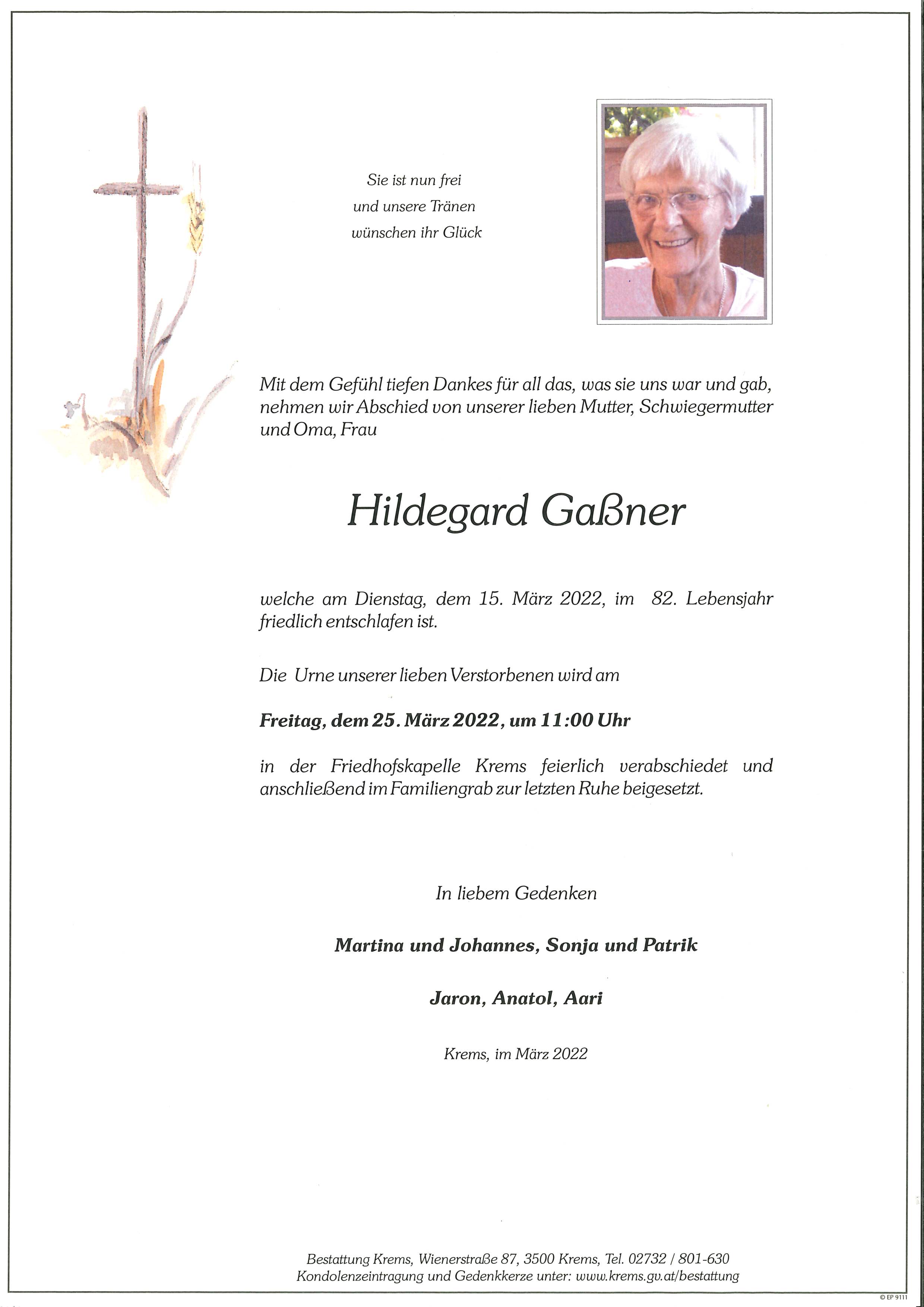 Hildegard Gaßner